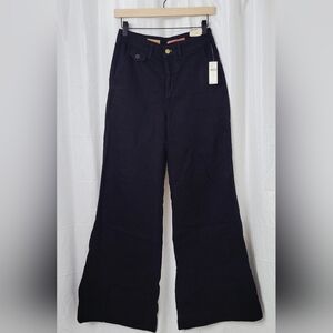 NWT Anthropologie Black Wide Leg Pants US Size 26
